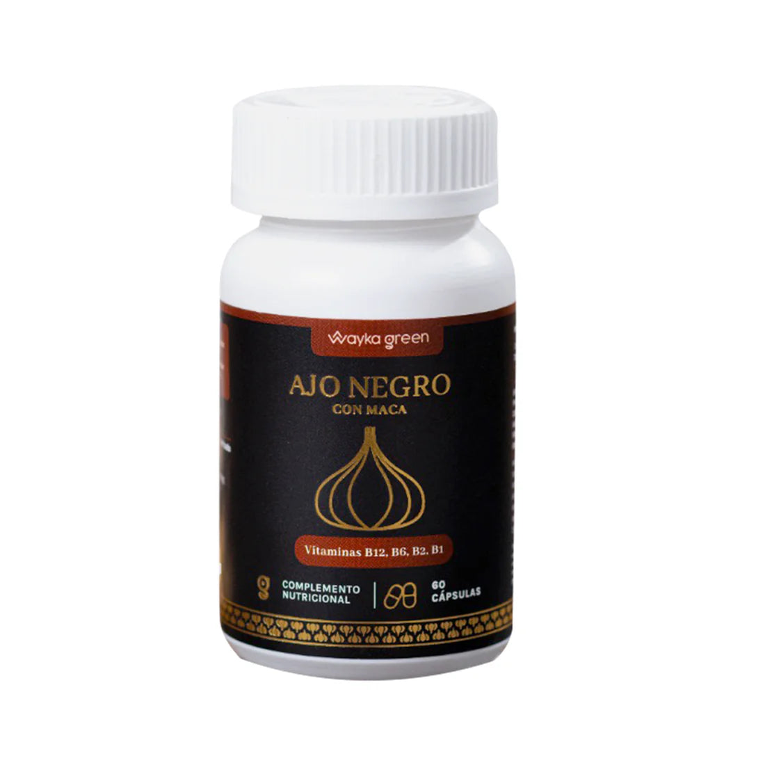 Cápsulas de Ajo Negro y Maca + Vitamina B12